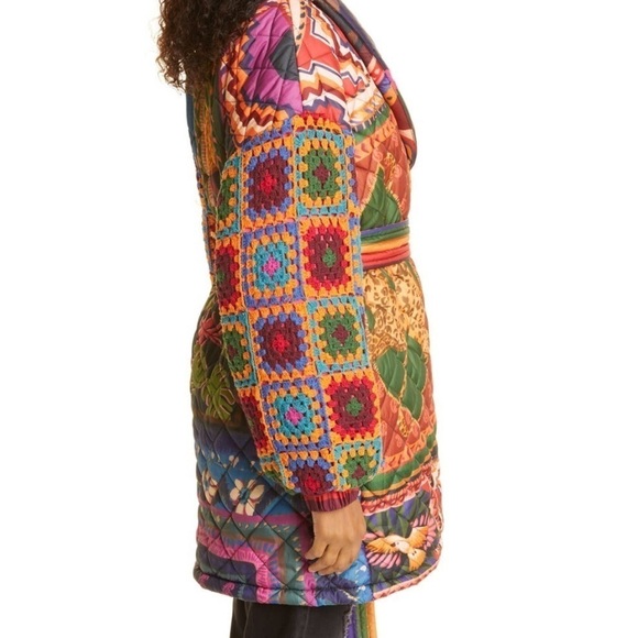 Patchwork tapestry crochet puffer jacket - Picture 6 of 6